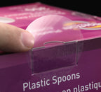 ChromaLabel 2-inch clear round wafer seals on a roll, 500 per pack, used for labeling or sealing in various applications.