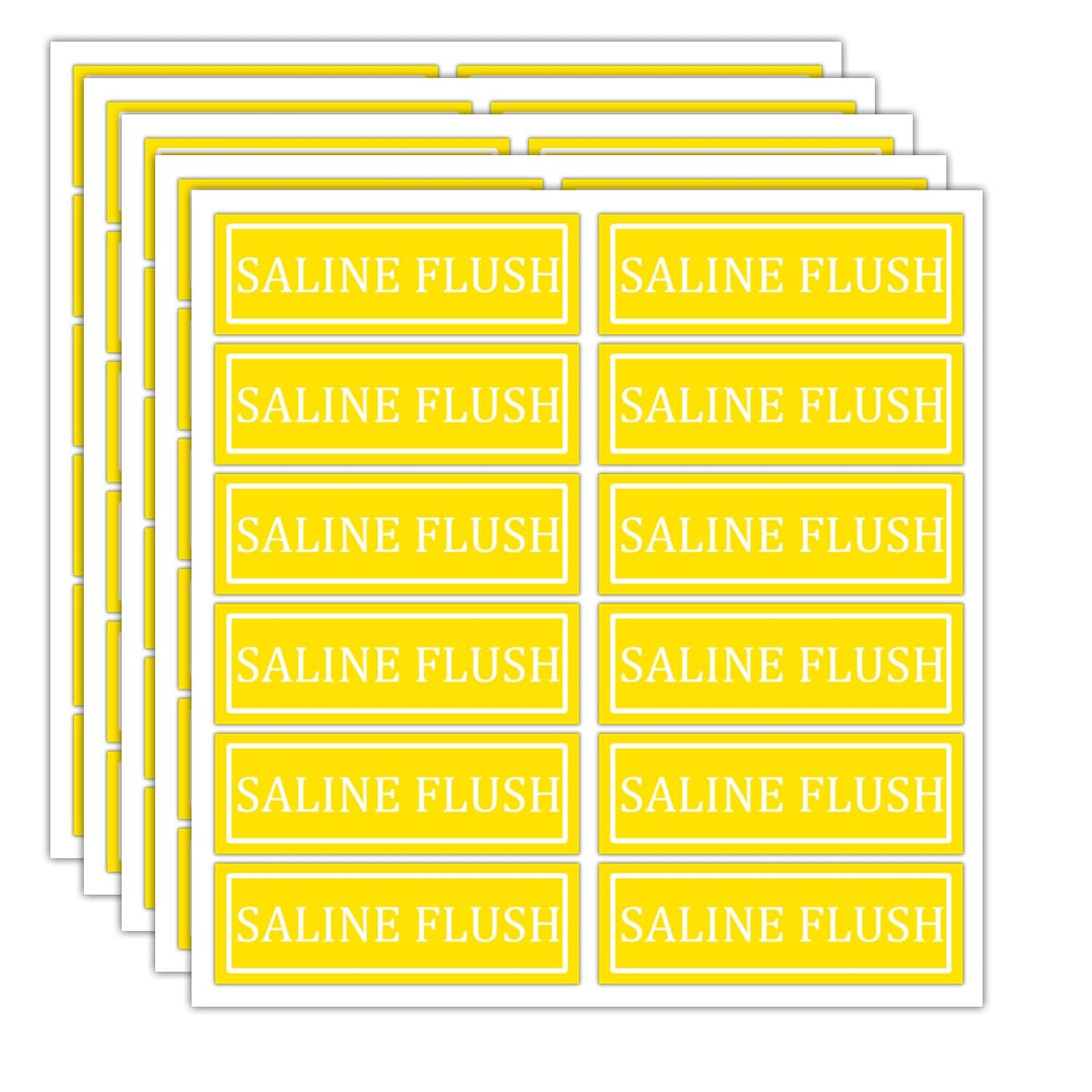 Saline Flush Stickers 0.5×1.5 Inch Instruction Labels 600 Pcs