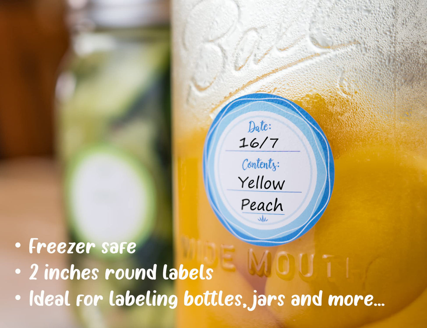 Mason Jar Lid Labels, Removable Canning Label, Waterproof Write-On Meal Prep Label for Food Container, Glass Bottle, Canned Jams, Preserve, Home & Kitchen Organization, 90 (Forest Streams) Forest Streams