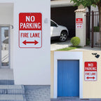 Fire Lane No Parking With Arrow Signs 2 Pack 18x12 Inch Reflective Aluminu