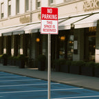 2 Pack No Parking This Space Is Reserved Sign 10 × 14 Inches