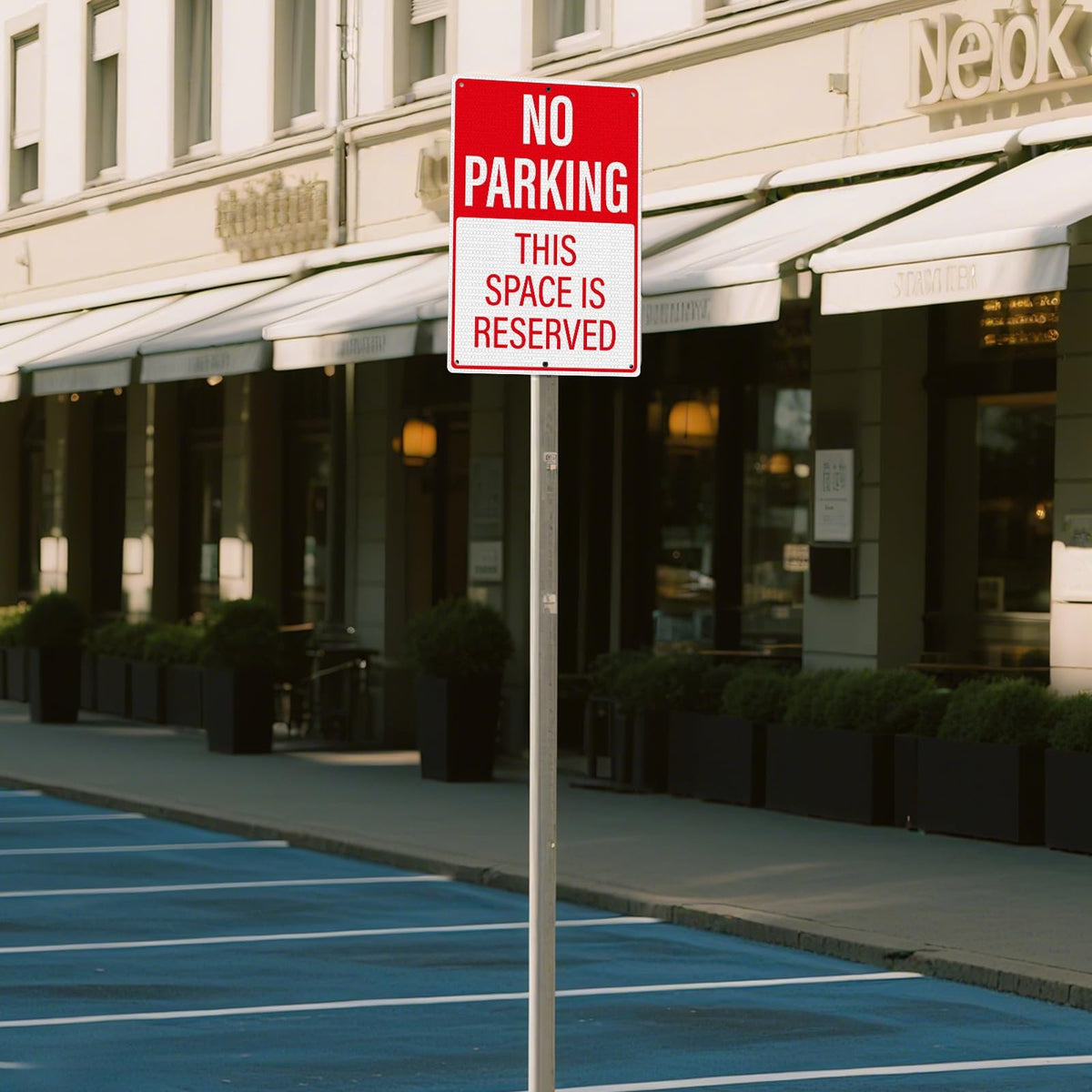 2 Pack No Parking This Space Is Reserved Sign 10 × 14 Inches