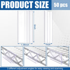 Kathfly 50 Pack Wire Shelf Label Holder 3" Adjustable Shelf Cable Tags 3"