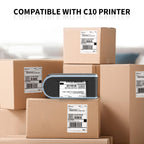JADENS 6 Rolls Thermal Label Paper, 4×6'' Compatible with C10 white-6Rolls 4x6 inches