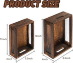 Wooden Crates Storage Boxes Rectangular Wood Craft Basket