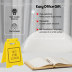 Funny Office Gag Gifts Out for Lunch Mini Desk Sign Cubicle Decor for Coworker Teammate Employee Boss Desk Accessories(Out for lunch)