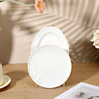 6 Pcs Plate Dinnerware Display Stand, 2-Tier China Platters Holder, Acrylic Plate Stands for Display Clear Kitchen Cabinet Organizer