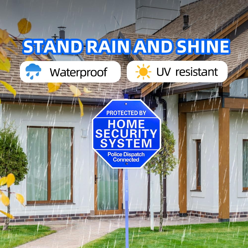 2PCS Home Security Signs for Yard, Protected by Home Security System 2