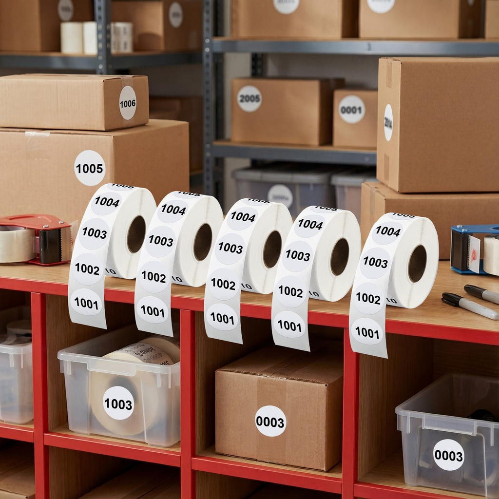 5 Rolls Consecutive Number 0001 to 5000 Label Bundle