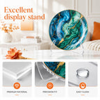 Psyqtsuary X Shape Acrylic Bowl Display Stand, 3.5 Inch Clear Acrylic Bowl Stands Plate Platter Dish China Porcelain Display Holder Easel Base for ArtDisplay, Transparent