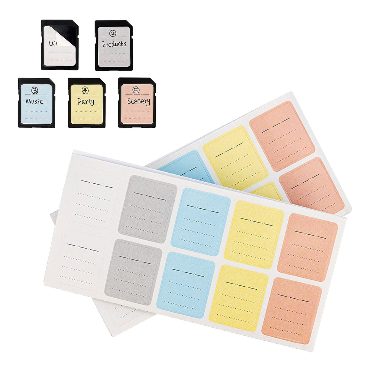 Kiorafoto water-resistant memory card case with 120 card labels, holds 12 SD and Micro SD cards securely.