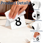30 Packs Restaurant Table Numbers, Double Side Acrylic Table Tent Numbers for Restaurant Cafes Banquets - White 3.4 x 2.2 x 2.9 inches