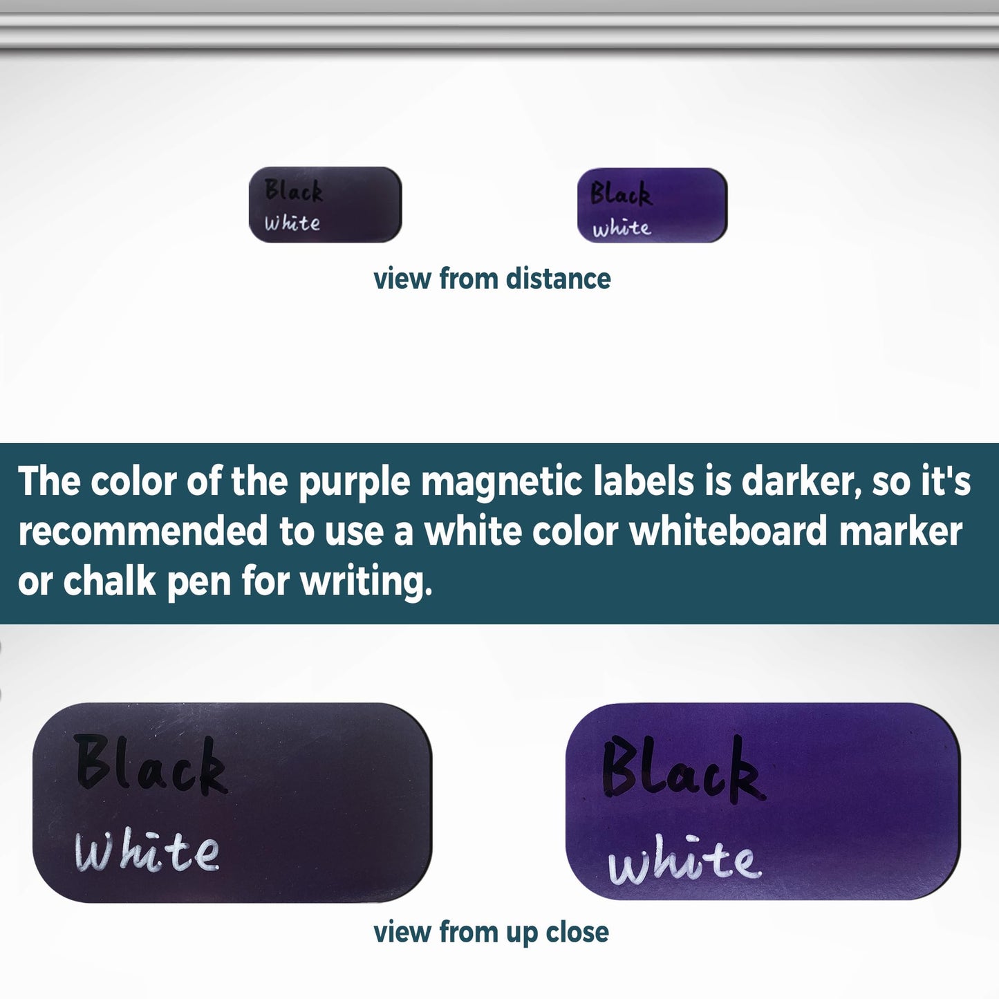 Mr-Label – 60 Pcs 2"x4" Dry Erase Magnetic Labels – Reusable Write on Magnets Sticker for Whiteboard|Fridge|Locker|Shelf -Waterproof Magnetic Name Tags for Class Room|Office|Education-10 Colors