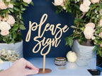 Please Sign Table Sign,Wooden Wedding Party Decoration,Wedding Guest Book Please Table Decoration for Bridal Shower Party Decoration