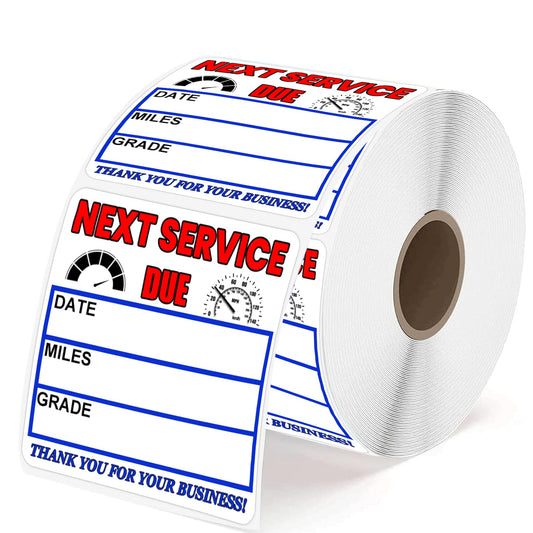 100 Pcs Static Cling Blue Oil Change Stickers 2 x 2 Inch - Service Reminder Labels Auto Maintenance Next Service Due Reminder Stickers Labels for Car Vehicle Windows