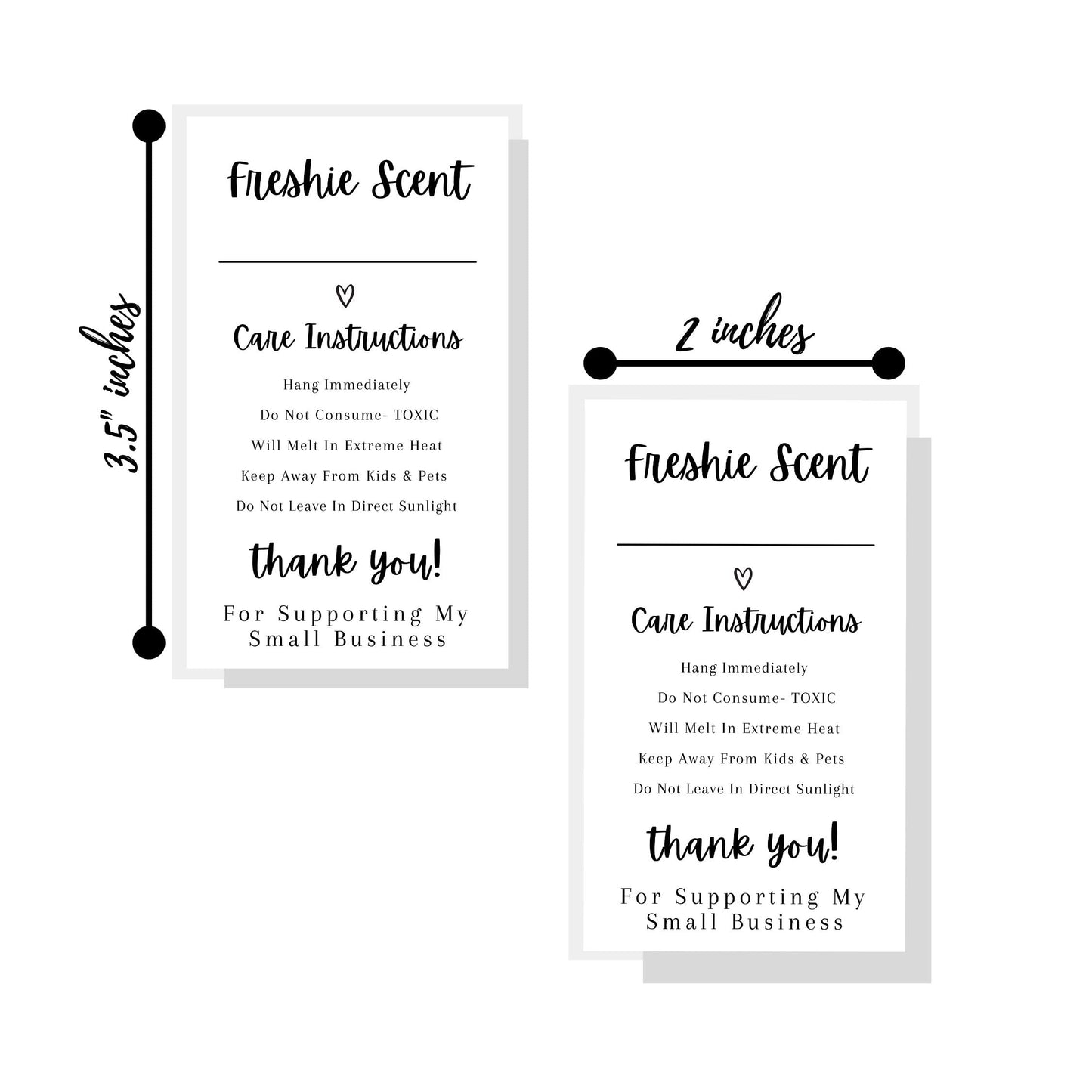 Freshie Label Stickers | 30 Pack | 2x3.5" inches Stickers | Freshies Supplies for DIY Crafts for use with Freshies Supplies, Beads and Silicone Molds, Freshies Scent Labels | White Background Design