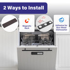Dishwasher Magnet Clean Dirty Sign - Stainless Steel Dishwasher Magnetic Sign - Clean & Dirty Dishwasher Slider Easy to Indicator -Black Spanish Spanish - Black