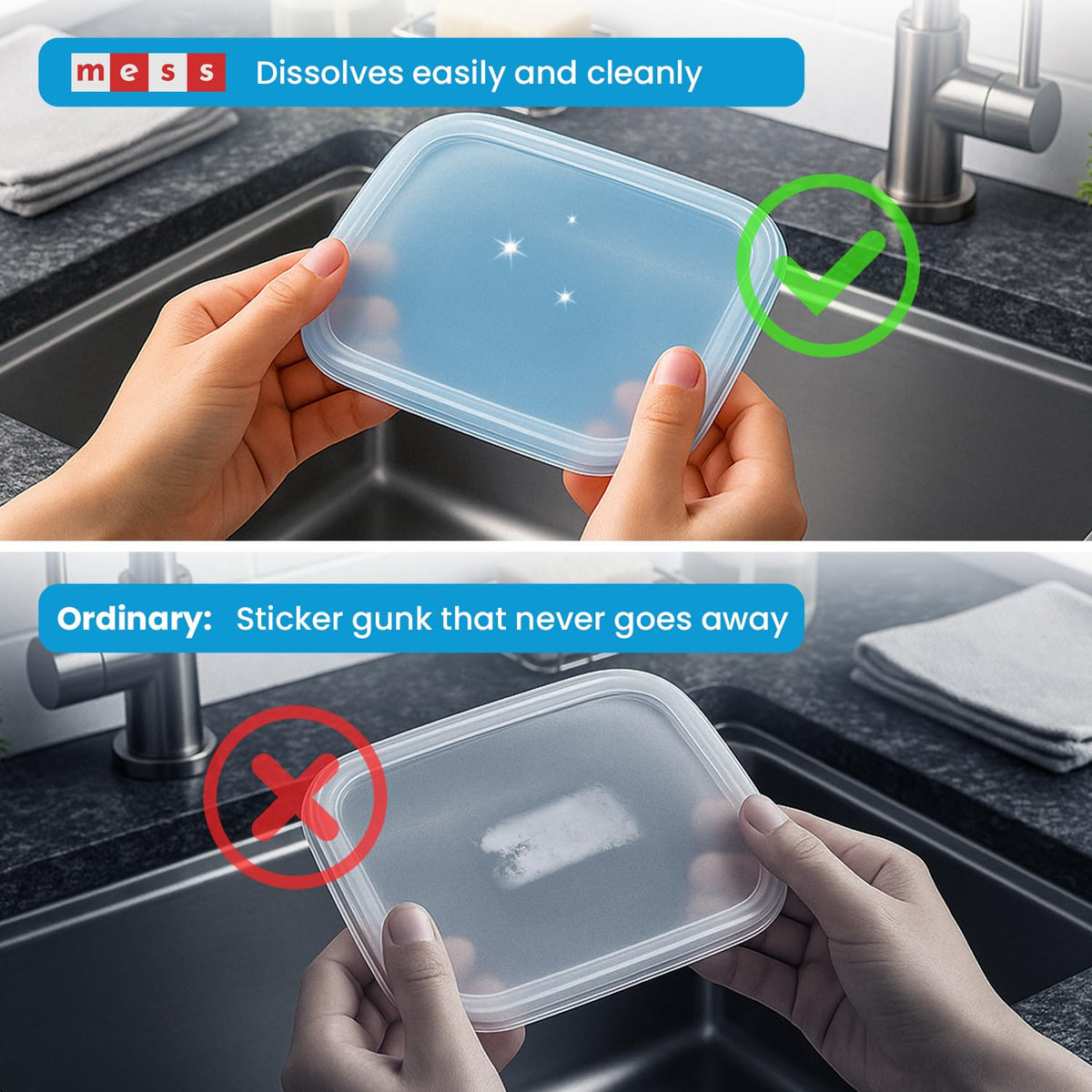 Freezer Labels 2x3 in 300/Roll, Dissolvable Removable Canning Jar Stickers 2x3" Fill In