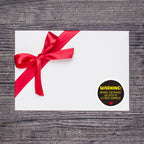 Wailozco Warning Opening This Package Will Stickers, thank you stickers, handmade seals, small shop labels, 500 per roll