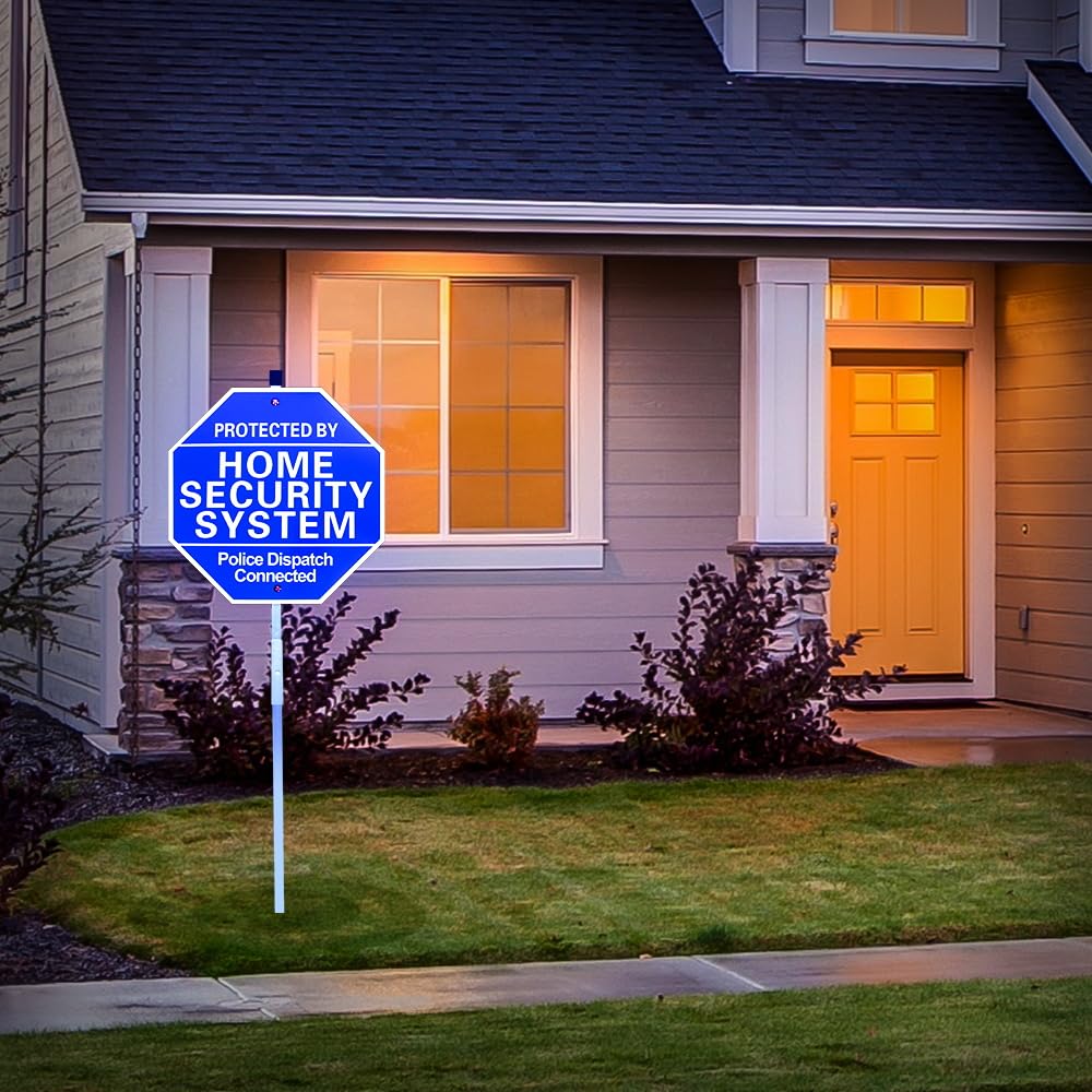 2PCS Home Security Signs for Yard, Protected by Home Security System 2
