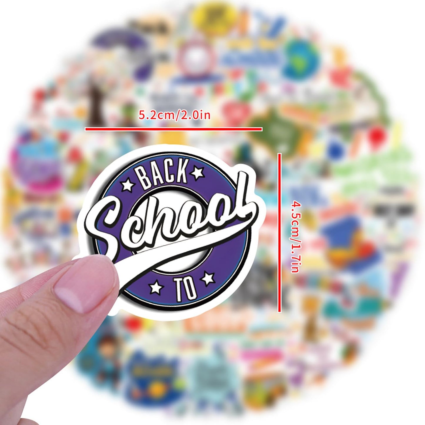 Back to School Gift Sticker School Tags Label Stickers Self-Adhesive Student Teacher Stickers Decal Pencil School Bag Bus Decal Design for Kid Boy Girls Party Favors Gifts Inspirational Letter