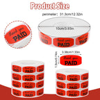7000 Pcs Thank You Paid Stickers, 7 Rolls Self Adhesive Store Labels