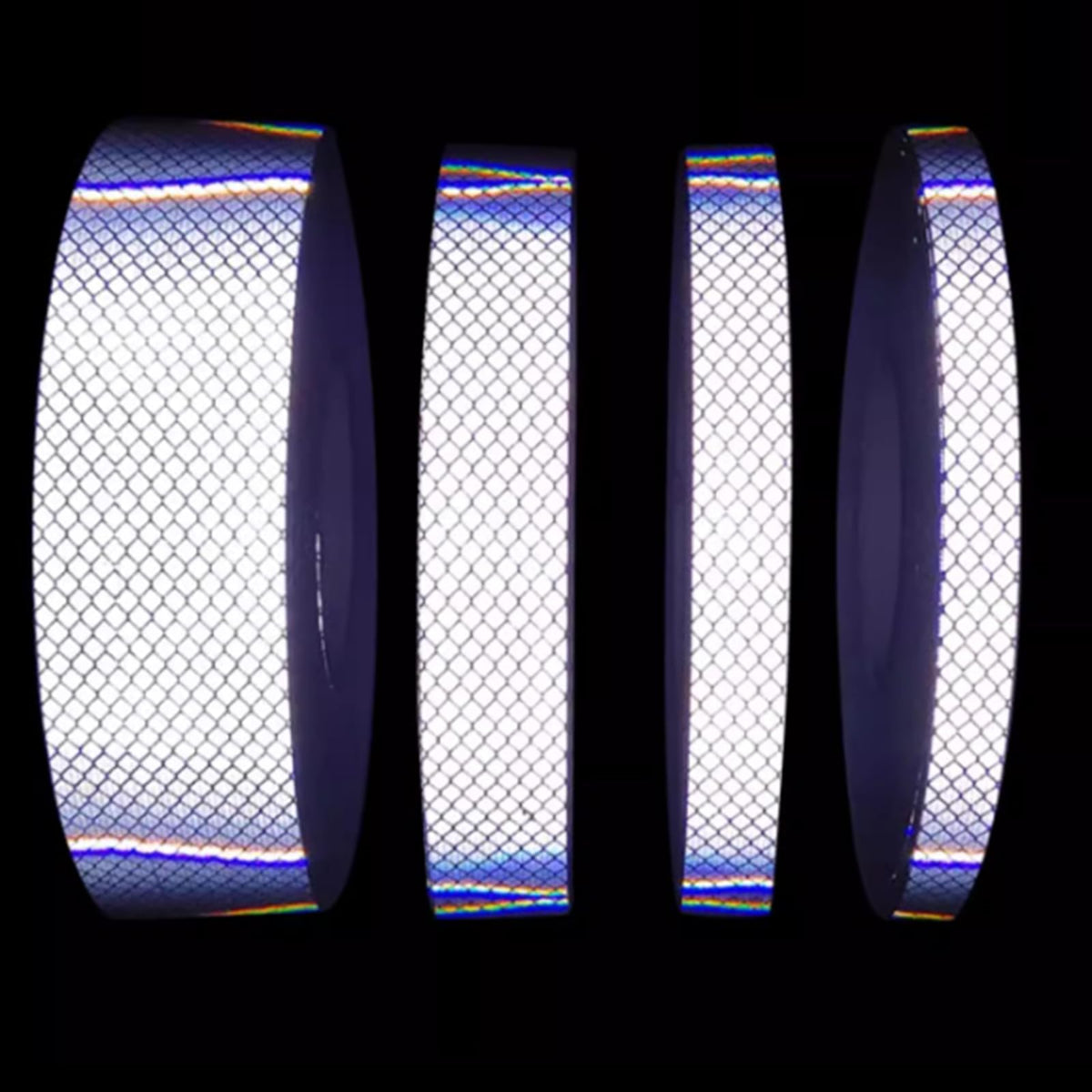 Reflective Tape 3cmx5m Safety Warning Tape Waterproof PVC Self-Adhesive Strip Security Marking Tape Night Strong Reflective Stickers for Automobiles,Electric Vehicles and Motorcycles White