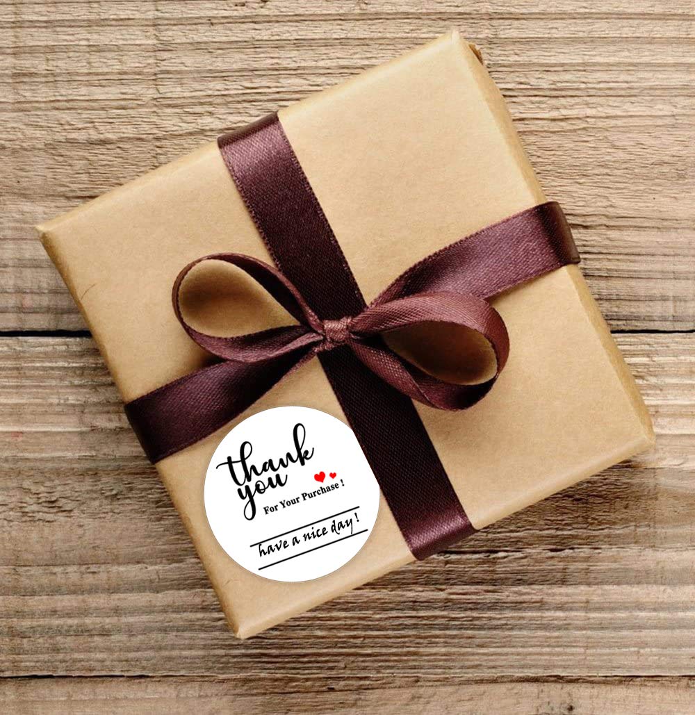 All-purpose thank you stickers with lines by Top label, writable 2-inch labels for bakery, cafe, and boutique packaging, 500 pack