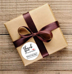 All-purpose thank you stickers with lines by Top label, writable 2-inch labels for bakery, cafe, and boutique packaging, 500 pack