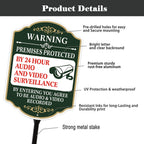 Premises Protected by 24 Hour Audio and Video Surveillance Sign