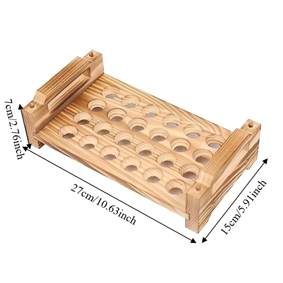Egg Container Wooden Stackable Egg Tray Countertop Organizer Space Saving Egg Display Crates Restaurant