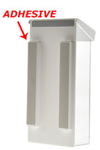Marketing Holders Outdoor Brochure Holder Box Clear with White Lid Holds 4" x 9" Trifolds Real Estate Sheets Pamphlets Menus for Sign Store Front Display Take One Caddy 1 4"W x 9"H Clear with White Lid