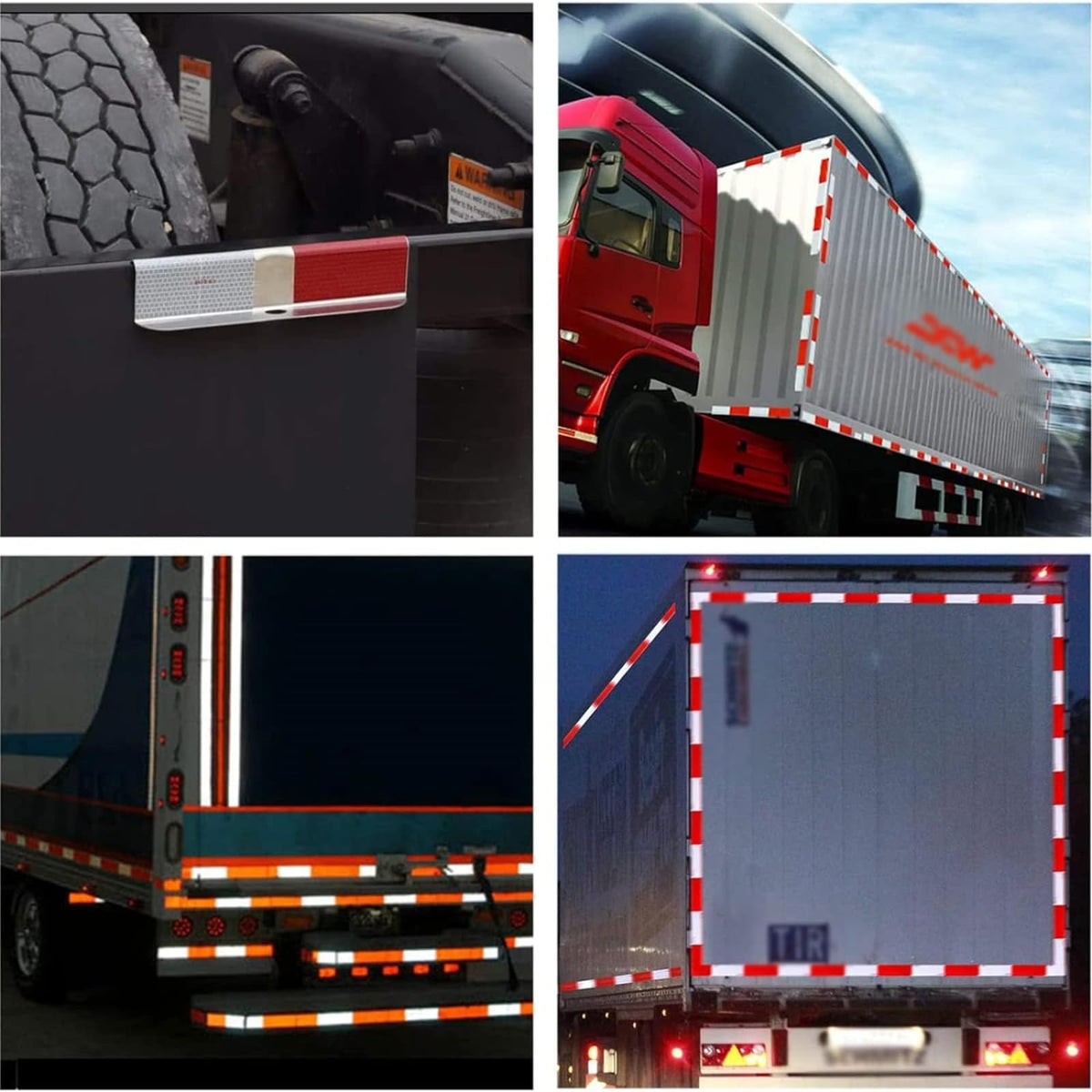 DOT-C2 Red Reflective Tape, Reflective Strips Waterproof High Intensity Tapes, Conspicuity Warning Safety Adhesive Tape, Red and White Reflective Tape for Vehicles, Cars, Trailers, Outdoors (2inx30ft) 2inx30ft
