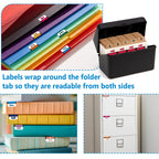 1512 Pcs Alphabet Labels for File Folders A to Z Labels File Organization A to Z Set with File Box 221