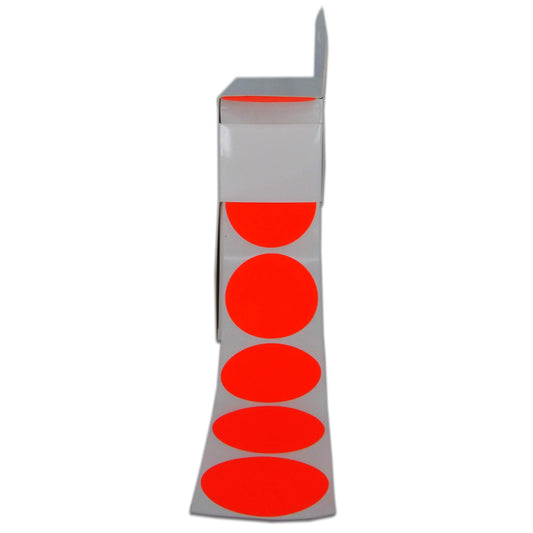 Color Coding Labels Super Bright Neon Tangerine Orange Round Circle Dots (with Easy Dispenser Box) for Organizing Inventory 1 Inch 1500 Total Adhesive Stickers (Neon Orange) (1500-Box) 1500-Box