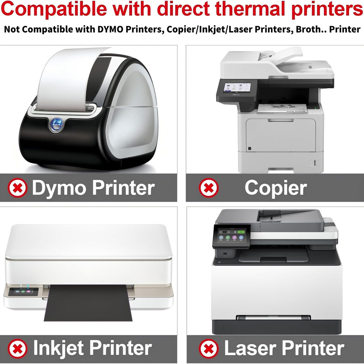 HUOJI 4x6 Thermal Labels, Perforated, 500/Stack, Commercial Grade 1 Stack | 500 Labels