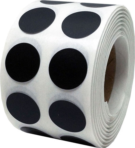 InStockLabels Removable Color Coding Dot Labels 1/2 Inch 1,000 Adhesive Stickers, Black