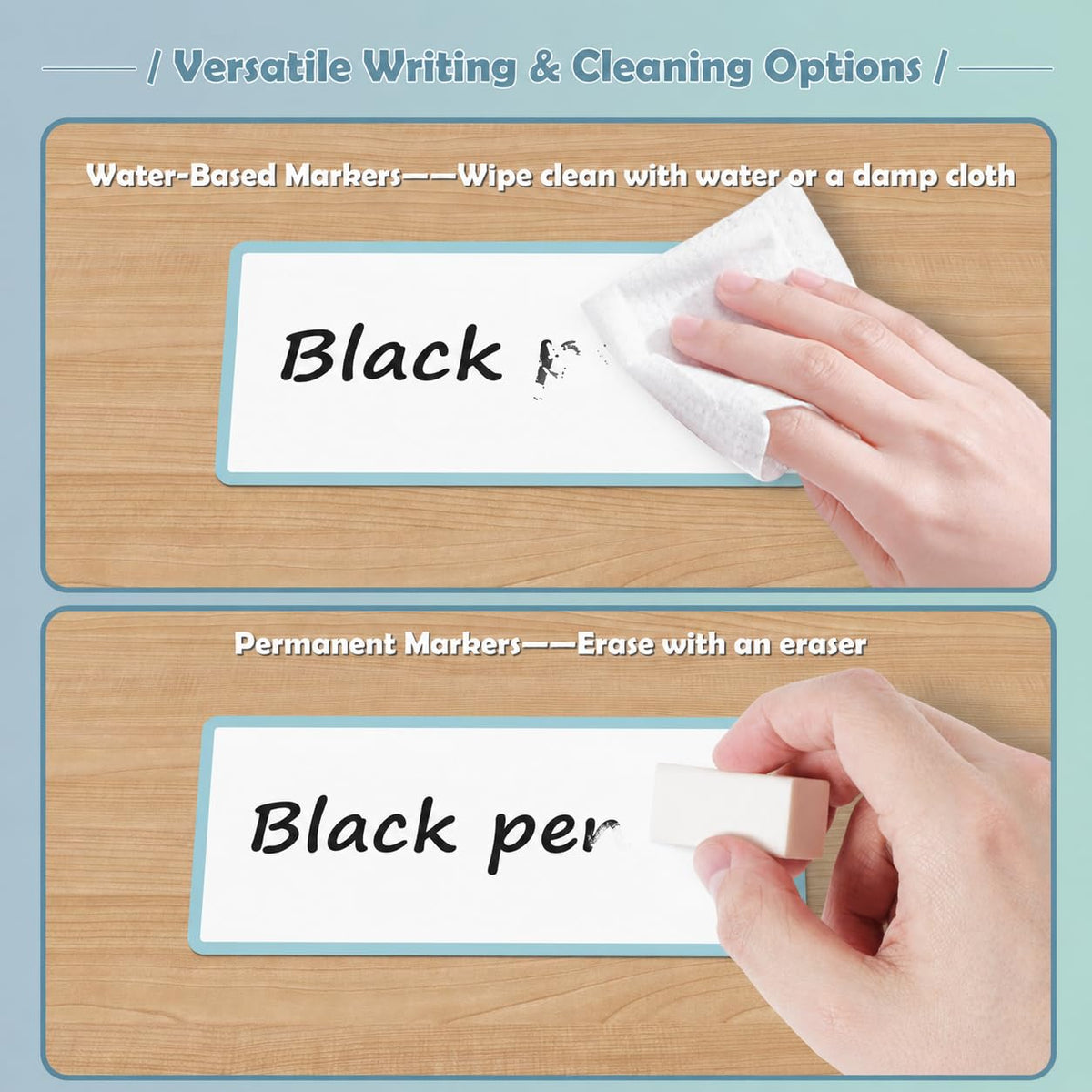 Dry Erase Labels Stickers, 3x5 Inch Reusable Notes for Storage Bins, 40 Pcs