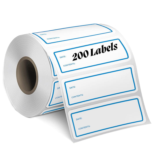 Tafura Food Labels (200 pcs) Freezer Labels for Food Containers | Removable Food Labels Stickers, Easy Write On, No Residue, 1x3 Inch