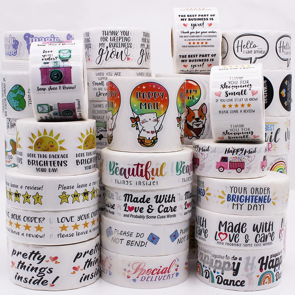 Muminglong 1.5 Inch Don’t Judge a Box by Its Cover Sticker, Thank You Sticker, Reused Box, Recycling Label, Love Shaped Earth Sticker,Handmade Sticker,Packaging Sticker, 500 PCS