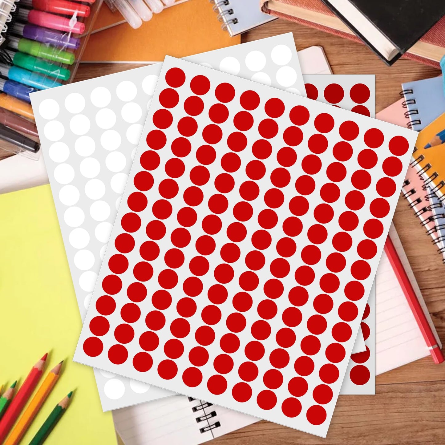 Dot Stickers Color Circle Sticker: 1/2 Inch Circle Stickers 1400pcs Self-Adhesive Color Coding Labels Round Labeling Stickers for Office Classroom Yard Garage Sale Price (Red) Red