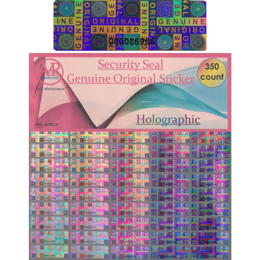 350 Tamper Proof Stickers, Tamper Evident Stickers. Genuine Original Holographic Security Seal, Tamper Resistant Hologram Foil Tape Feature with Serial Numbers. Strong Adhesive. (350 Stickers) 350 Stickers