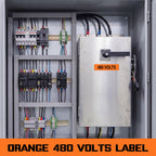 50 Pack 480 Volts Safety Decal, 4" x 1" 50