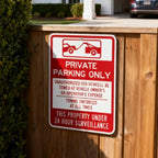 Zonon 1 Pack Private Parking Only Sign, 18" x 24"