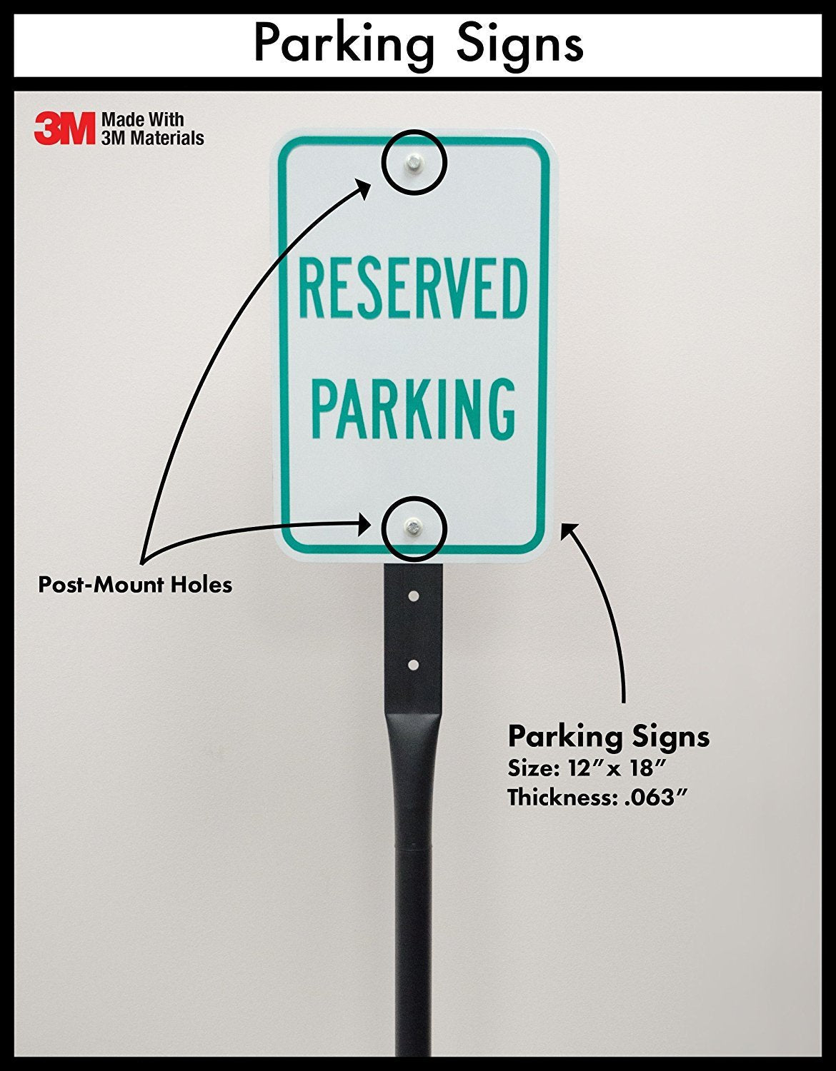 SmartSign-T1-1070-HI No Parking Any Time Sign By | 12" x 18" 3M High Intensity Grade Reflective Aluminum, Red on White 12" x 18" HI Reflective