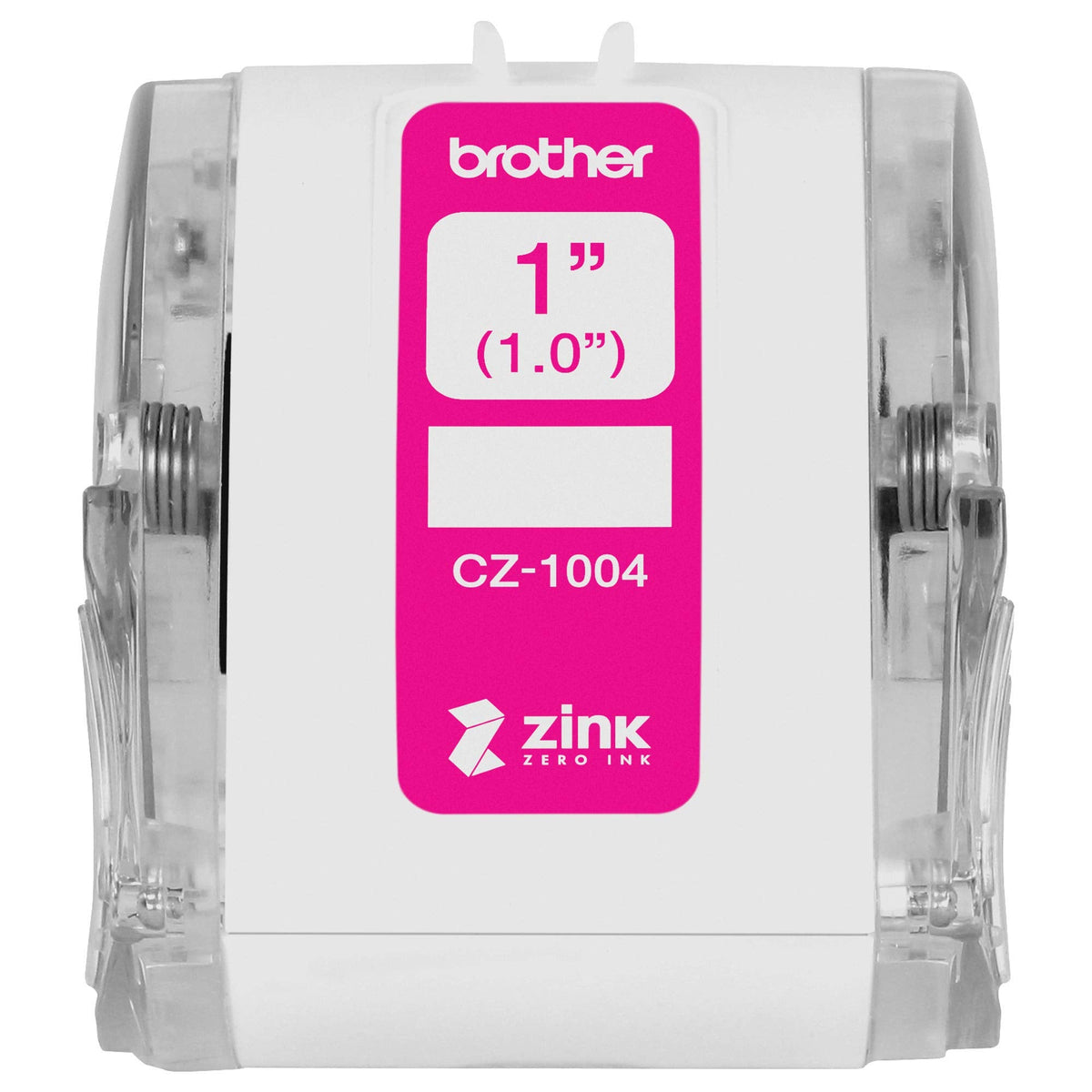 Brother Genuine CZ-1004 Continuous Length 1” (1.0”) 25 mm Wide x 16.4 ft. (5 m) Long Label Roll Featuring Zink Zero Ink Technology & Genuine CZ-1003 Continuous Length ¾” (0.75”) 19 mm Wide x 16.4 ft