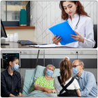 Set of 200 DLUGOPIS medical record labels with adhesive spine stickers for patient charts and storage bins, 1 inch size.