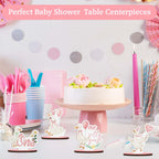 9Pcs Silly Goose Baby Shower Decorations,One Silly Goose Wood Table Centerpiece,Cute Tabletop Detachable Sign Tiered Tray Decor for Baby Shower Gender Reveal Birthday Party Favor Supplies