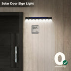 2 Pack Solar Sign Light Dusk to Dawn, 8 LED Outdoor Signboard Lights White 2