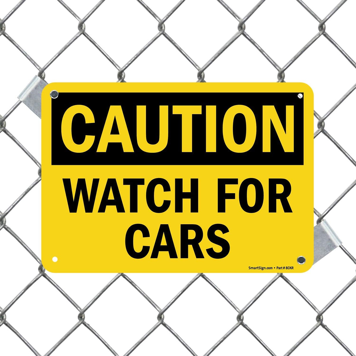 SmartSign "Caution - Watch for Cars" Sign | 7" x 10" Plastic